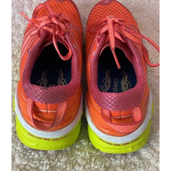 Hoka One One Conquest Womens Running Shoes Sneaker Orange Green 9 - Picture 5 of 10